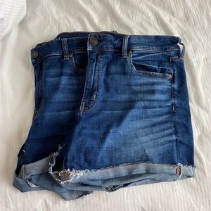 2 American Eagle Midi Jean Shorts - Size 18